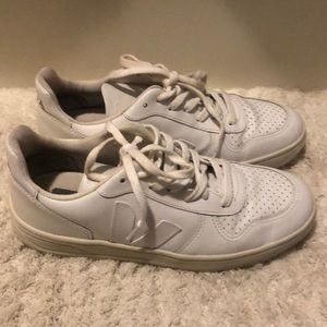 Veja V10 White Leather Sneakers